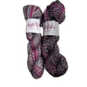 2 Skeins Knit Pick Yarn Chroma Twist Bulky Color Dear Diary Pink Grey #505